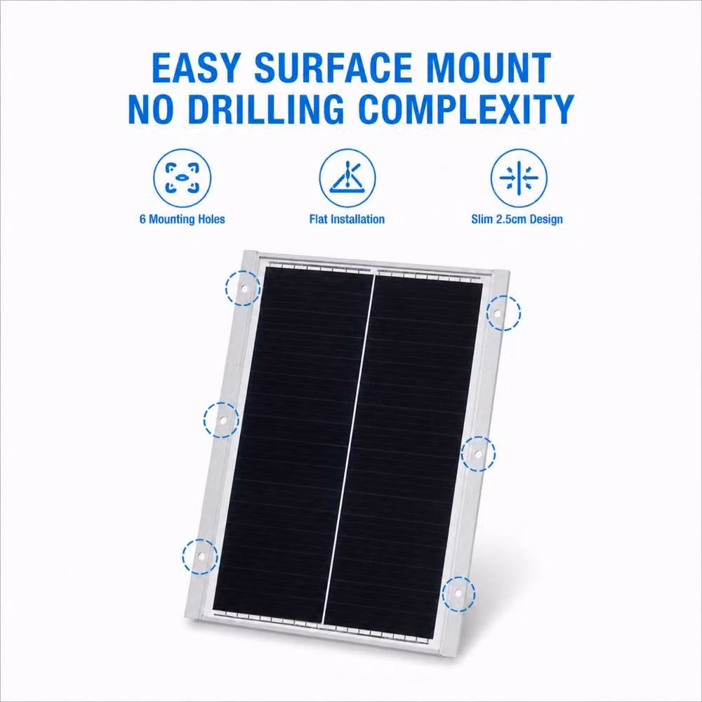 GWSOLAR Slim 30W Monocrystalline PERC Solar Panel with Blocking Diode in Black – 4