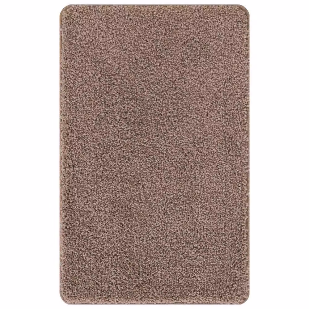 Berkfield Home 3 Piece Brown Non-Slip and Washable Bath Mat Set – 4