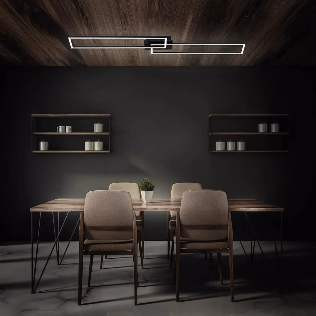 Briloner Black 36W CCT LED Rectangular Wall and Ceiling Light with Remote Control and Dimmer – 5