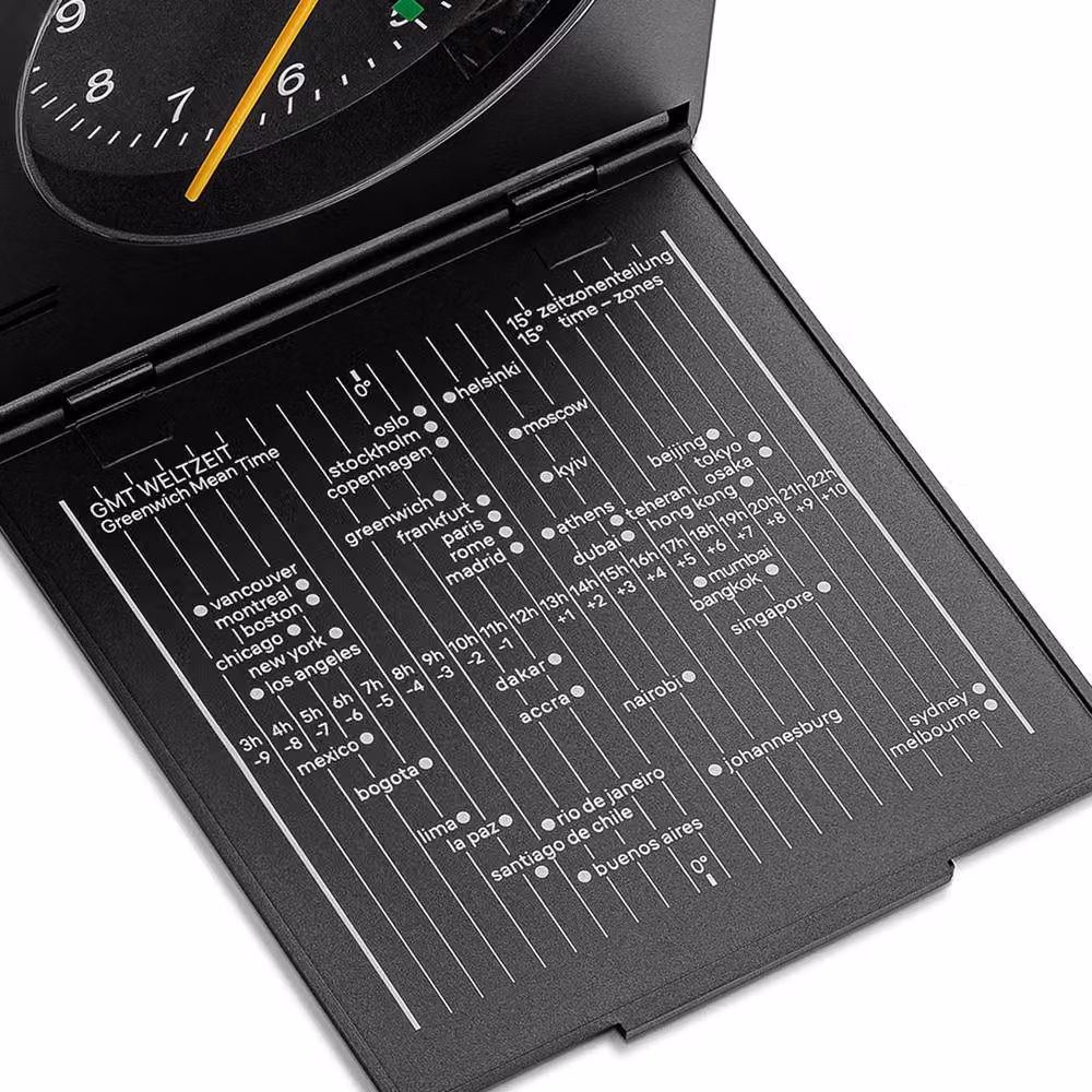 Braun Classic Analogue Travel Alarm Clock with Snooze and Light in Black, Model BC05B – 12