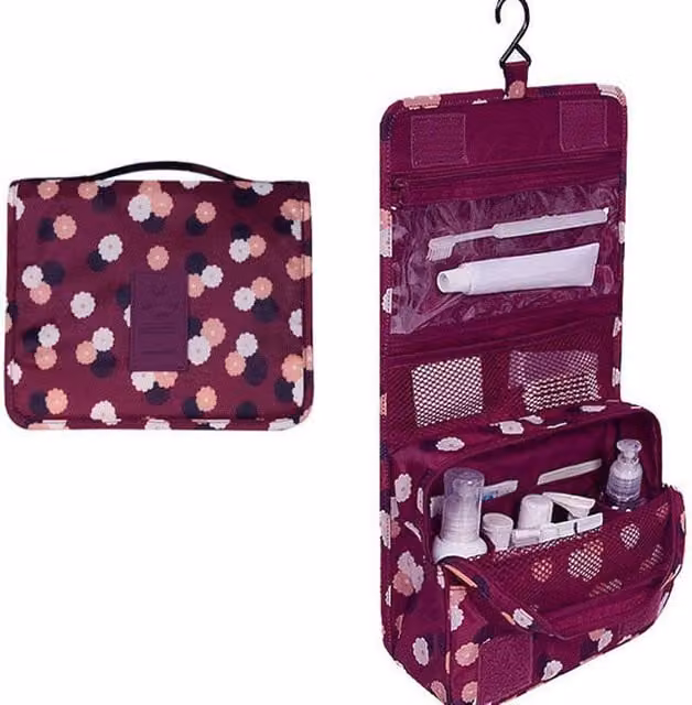 Leaper Pack of 2 Foldable Portable Travel Storage Bags in Red