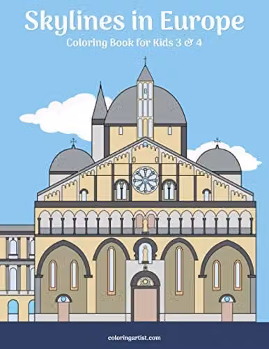 Skylines in Europe Coloring Book for Kids 3 & 4 by Independently Published, Multicolour