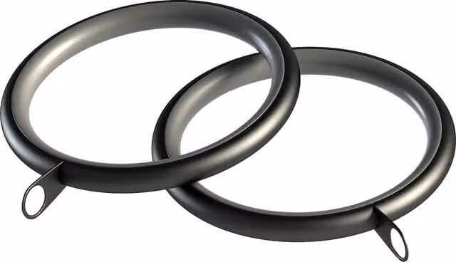 Speedy Products 28mm Black Metal Lined Rings, Pack of 8 – 1