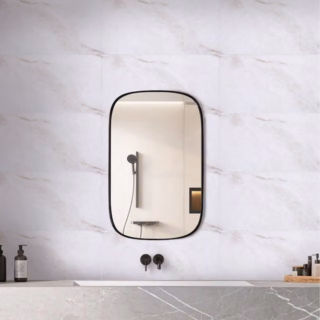 Livingandhome 10-Piece Waterproof and Oilproof Marble Texture Adhesive Wall Stickers in White