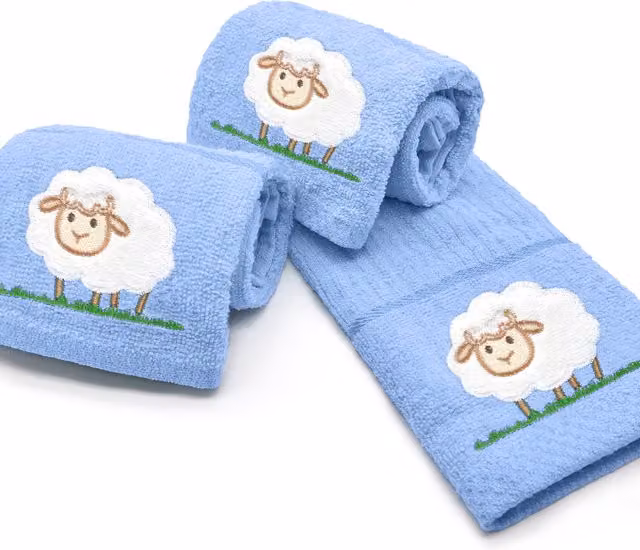 Kitchen Trends Pack of 3 Highly Absorbent Striped Cotton Tea Towels in Blue
