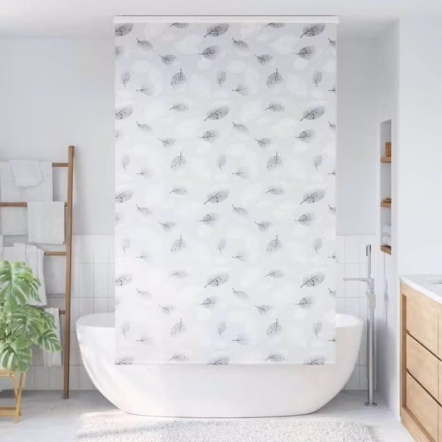 Berkfield Home Shower Roller Blind with Cassette, Grey, W/H: 126 x 240 cm