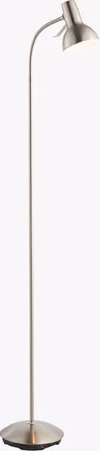 ENDON Amalfi LED Reading Floor Lamp with Adjustable Head in Satin Nickel and Gloss White, H 161 cm x W 32 cm x D 32 cm