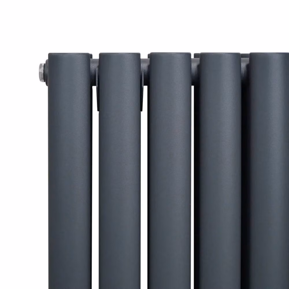 Monstershop Oval Column Radiator in Anthracite Grey, H: 144 cm, W: 60 cm – 3