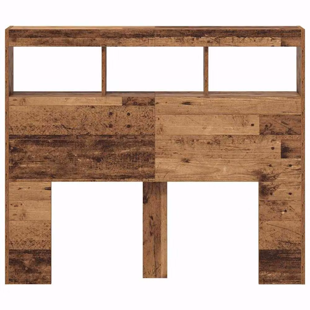 Berkfield Home Old Wood Solid Reclaimed Wood Headboard in Brown, W: 120 cm, D: 17 cm, H: 102 cm – 5