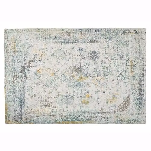 Phoenox Textiles Limited Origins Vogue Oriental Rug in Blue and Ochre, W/D: 120 x 170 cm
