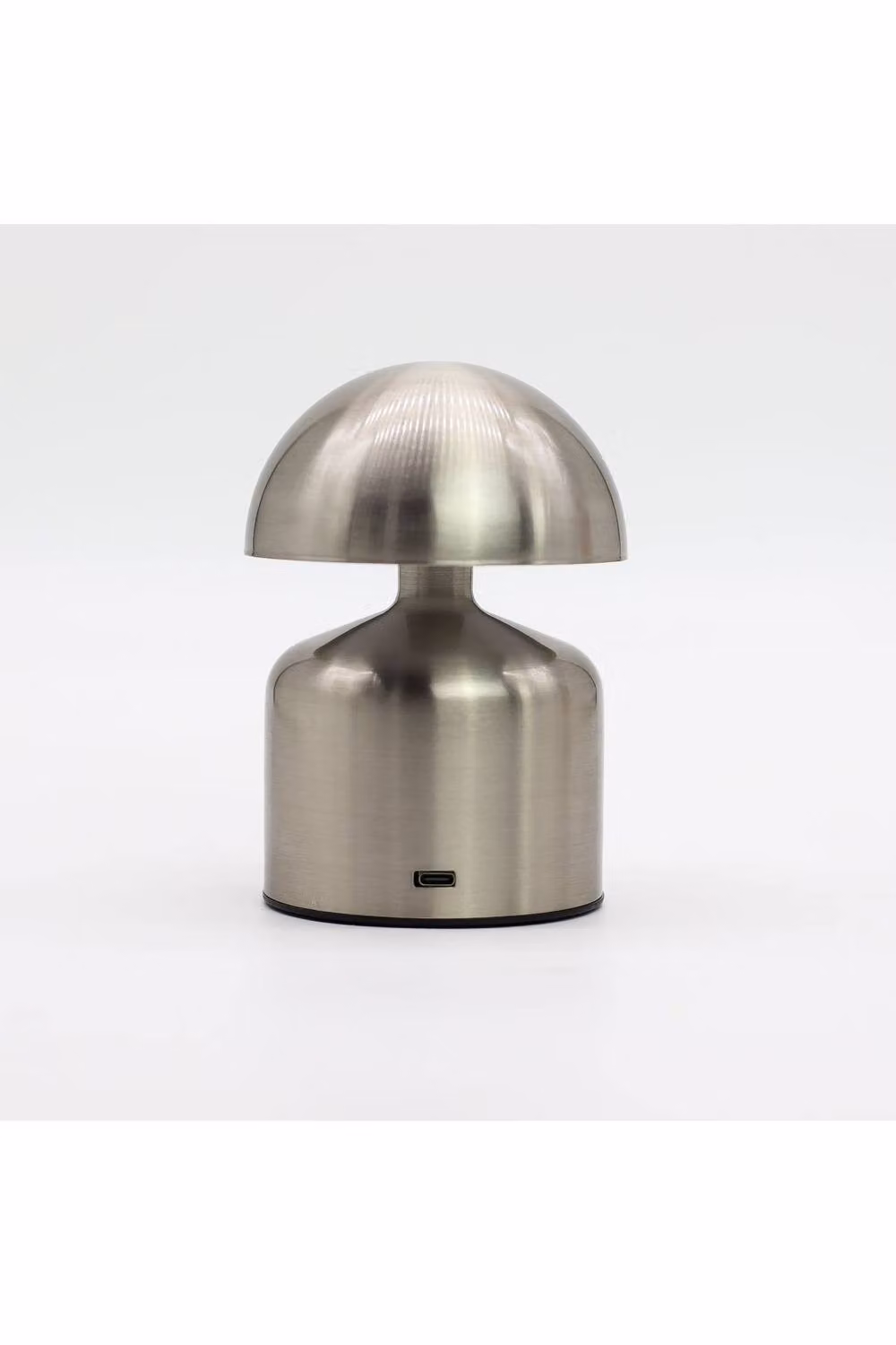 KDMD Dome Mushroom Silver Touch Lamp - Rechargeable USB-C LED Tabletop Light – 2