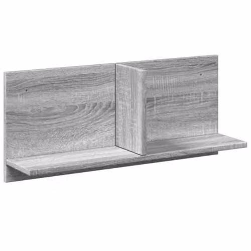 vidaXL Wall Mounted Bathroom Cabinet in Grey Matt MDF, W/D/H: 70 x 16.5 x 30 cm