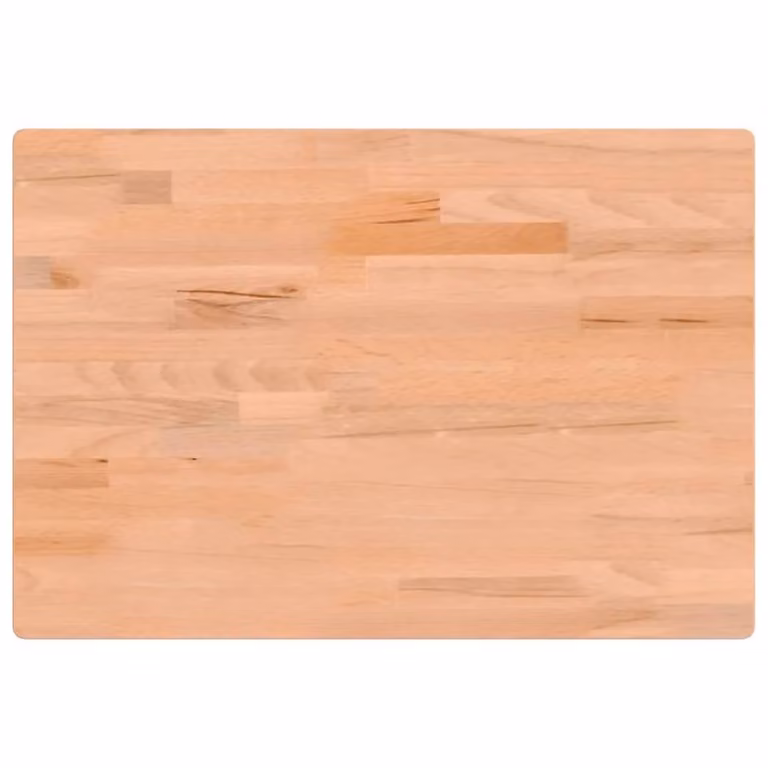 Berkfield Home Beautiful Workbench Top in Light Brown Solid Beech Wood, W/D/H: 80 x 55 x 2.5 cm