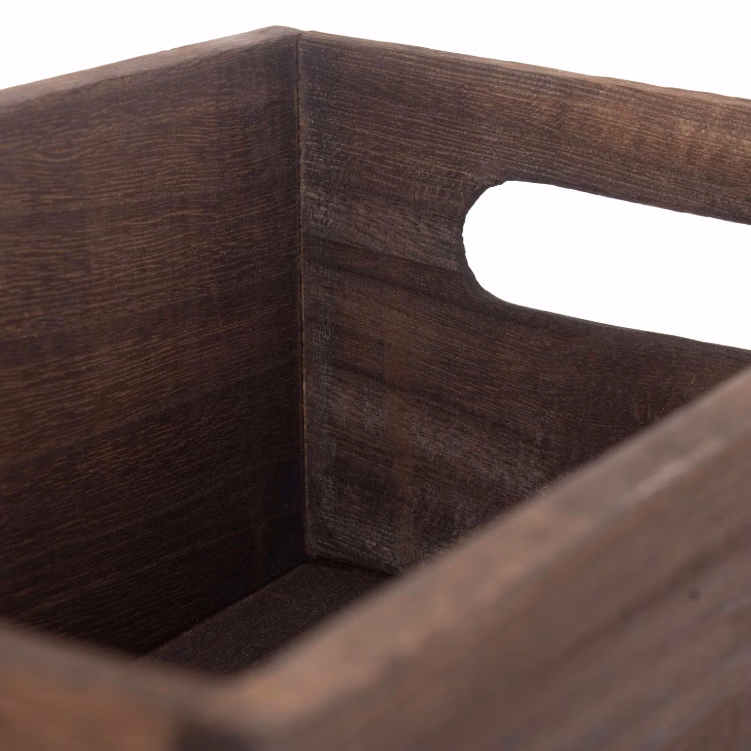 Red Hamper Solid Wood Packing Trough with Handles in Brown and Red – 3