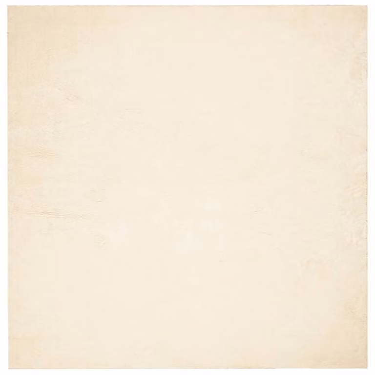 Berkfield Home HUARTE Square Short Pile Washable Rug in Beige, W/D/H: 120 x 120 x 1 cm