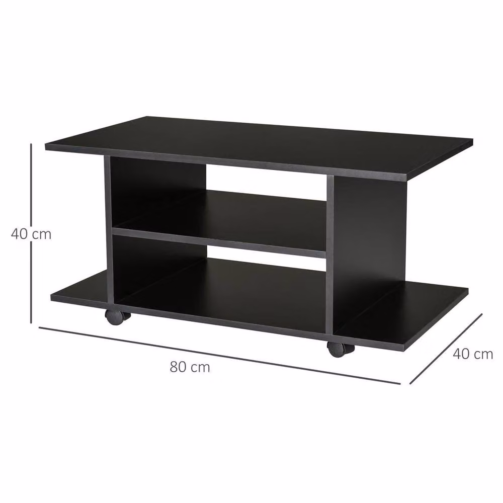 Kelvenix Black 3 Tier Mobile Storage Shelves – 2