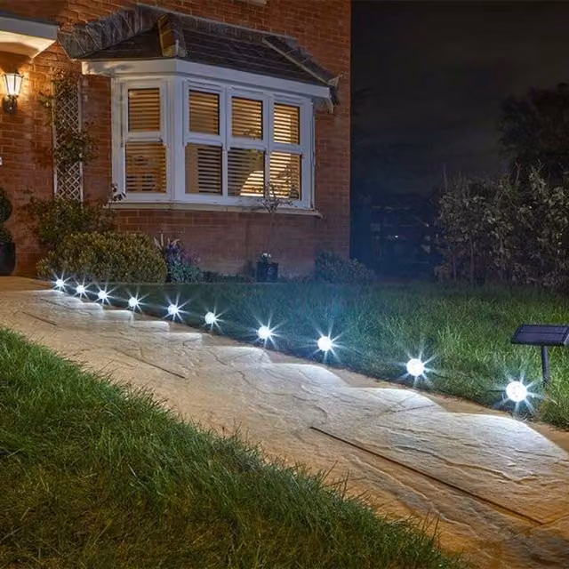 Garden Mile Adjustable Solar Garden Path Spotlights, Black