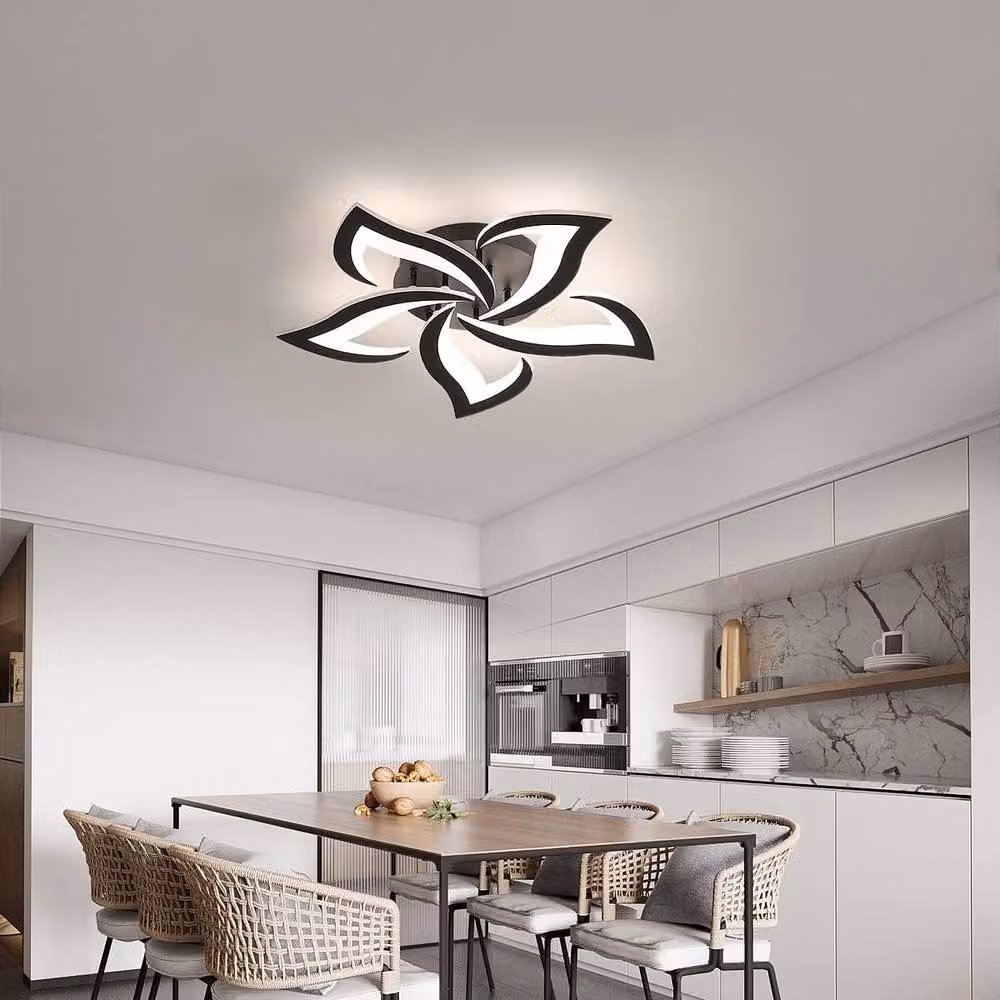 Goeco 40W LED Dimmable Flush Mount Ceiling Light in Black with Remote Control – 2