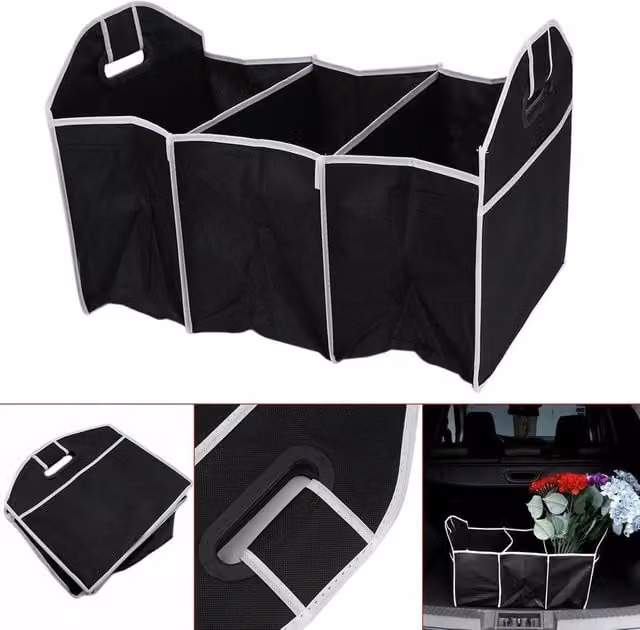 Kelvenix Large Collapsible Car Boot Organiser in Black – 1
