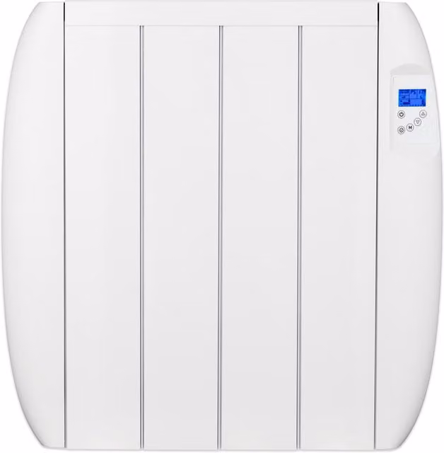 Mylek White Ceramic Fan Panel Heater with Thermostat and Timer, W/D/H: 57 x 57 x 57 cm