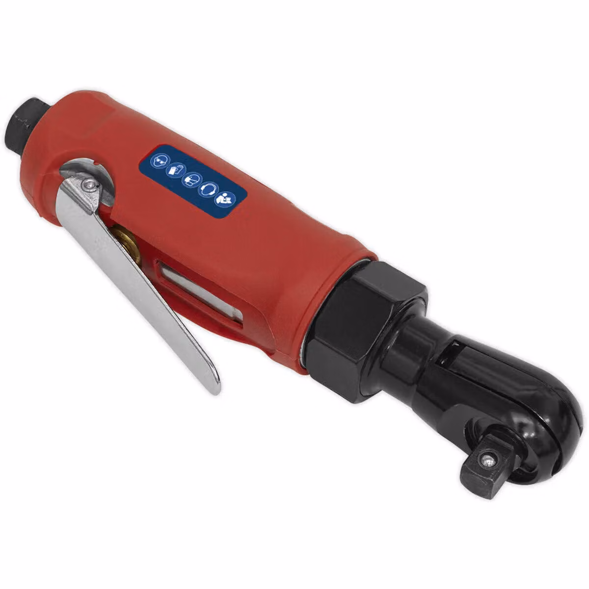 Loops Compact Air Ratchet Wrench, 3/8 inch Sq Drive, 1/4 inch BSP, Red and Multicolour – 2