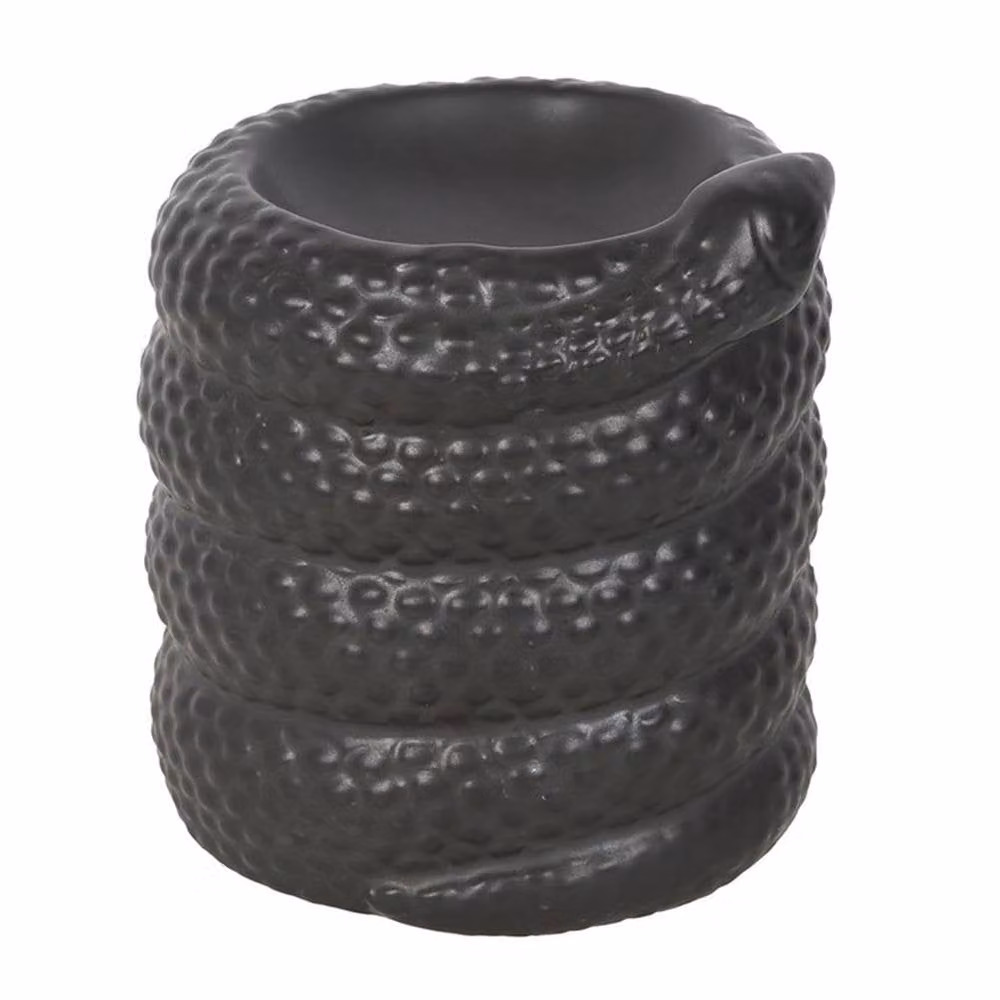 Uniqueful Black Snake Oil Burner and Ceramic Wax Warmer with Animal Print Design – 3