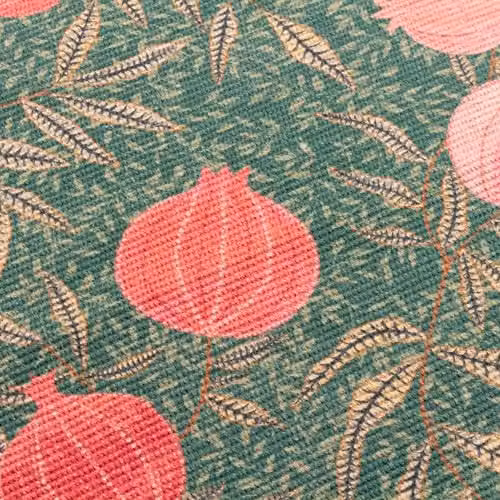 Paoletti Pomegranate Jacquard Table Runner in Green and Gold, W: 180 cm, D: 35 cm – 3