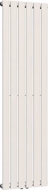 Lux Heat Flat Coloured Vertical Steel Radiator in White, H: 160 cm, W: 42 cm