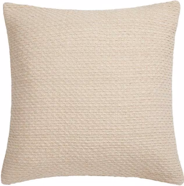 Drift Home Hayden Filled Cotton Basket Weave Cushion in Beige, W/D/H: 43 x 43 x 43 cm – 1