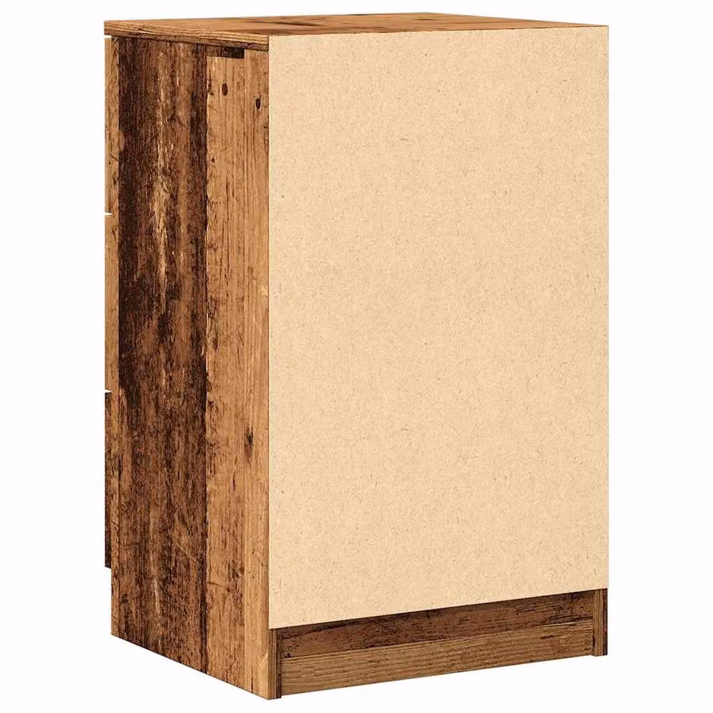 Berkfield Home Classic Bedside Cabinet in Brown Old Wood, W/D/H: 40 x 36 x 65 cm – 4
