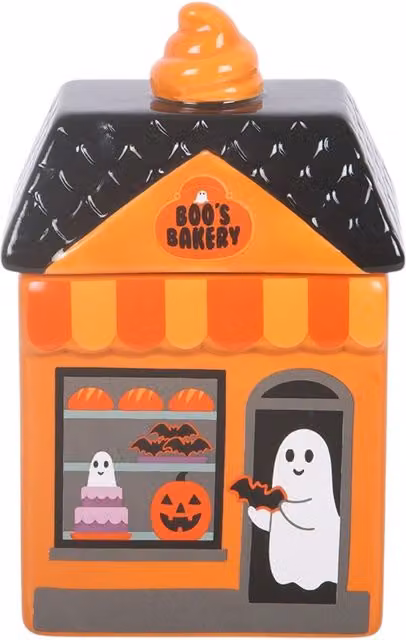 Something Different Wholesale Ghost Bakery Ceramic Oil Lamp, Orange Halloween Tabletop Decor – 3