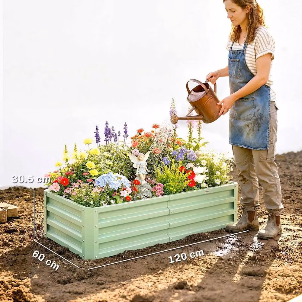 KORVIXA Green Raised Garden Bed Elevated Planter Box W/D/H: 120 x 60 x 30.5 cm – 2