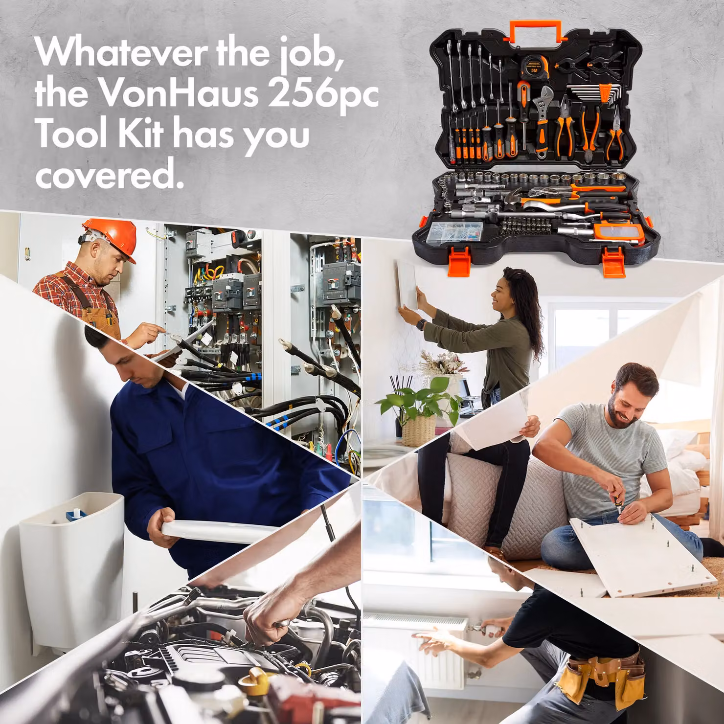 VonHaus 256 Piece Socket and Tool Set in Black – 4