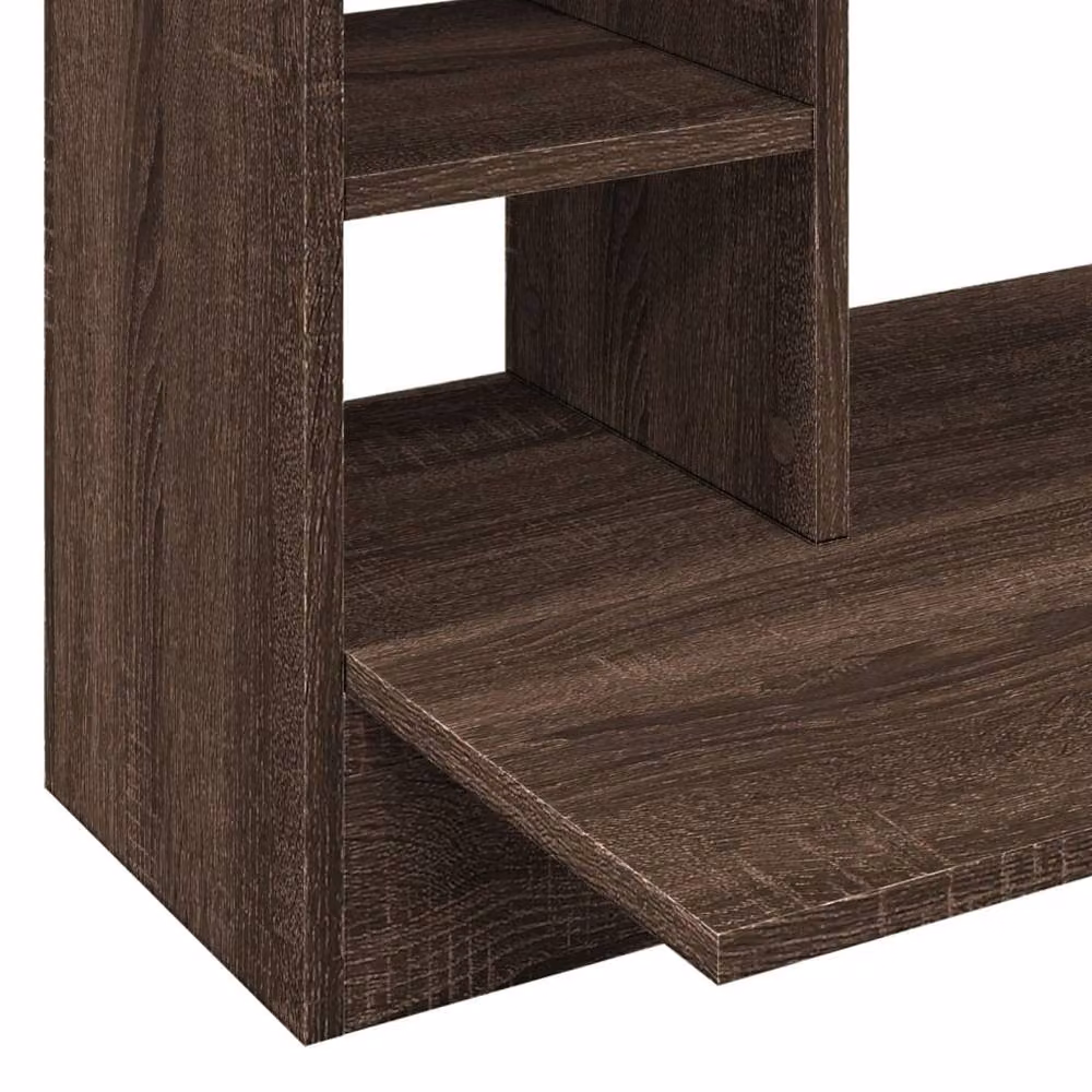 Berkfield Home Modern Wall-Mounted Writing Desk in Brown Oak, W/D/H: 105 x 48 x 75 cm – 5
