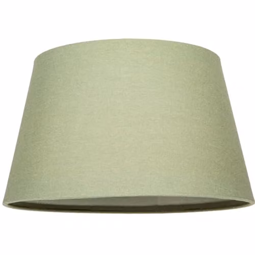 Happy Homewares Classic Cylinder Fabric Drum Lampshade in Green and White – 1