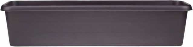 KDMD Stewart 80cm Black Plastic Terrace Trough Planter Tub