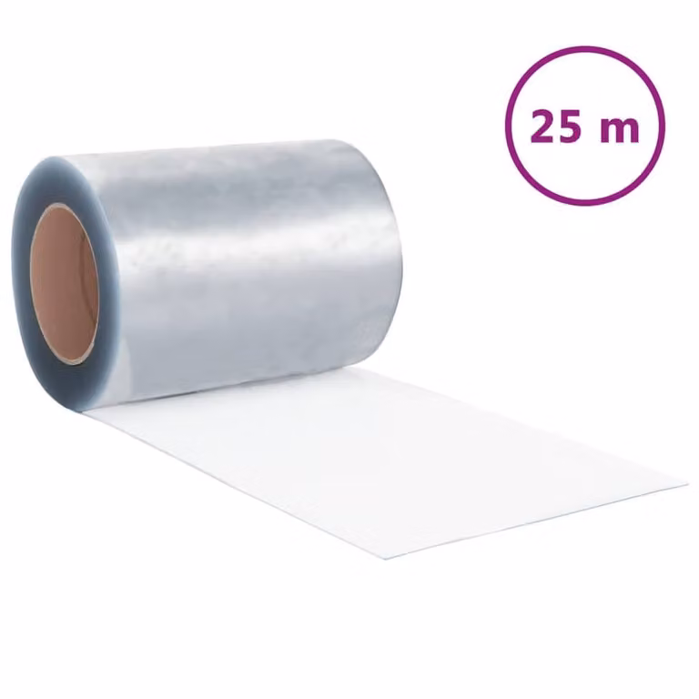 Berkfield Home Clear PVC Strip Curtain Roll, 3mm Thickness, Width: 300 mm, Length: 25 m