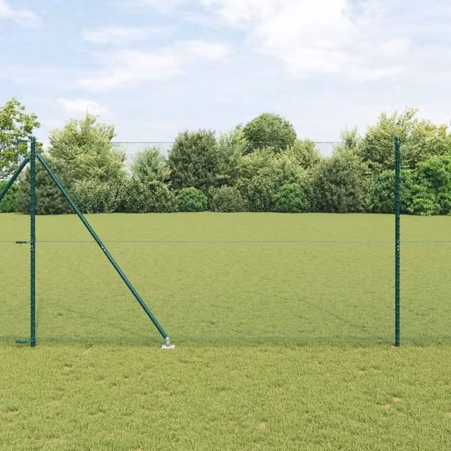 Berkfield Home Green Steel Hexagon Fence, 1.6 x 50 m
