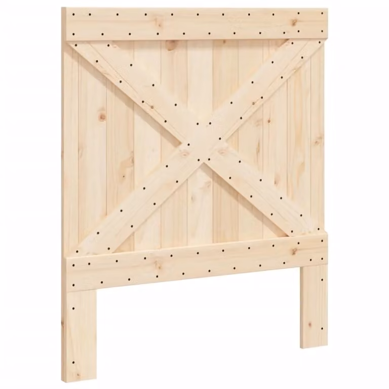 Berkfield Home Rustic Solid Wood Pine Headboard, Brown, W: 90 cm, H: 104 cm