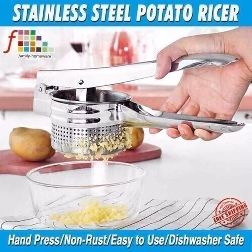 Havendro Stainless Steel Potato Ricer Press in Silver – 3
