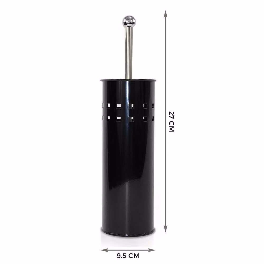 Spetlek Black Stainless Steel Freestanding Toilet Brush and Holder Set – 2