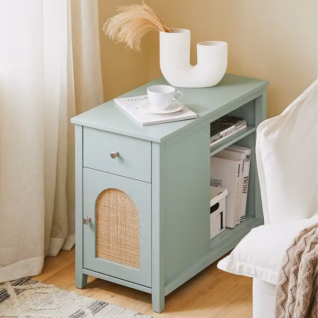 SoBuy Scandinavian Nightstand Table in Green