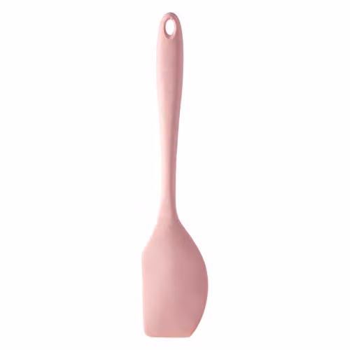 Premier Housewares Pink Silicone Spatula, Heat Resistant and Non-Scratch Kitchen Utensil with Hanging Loop – 1