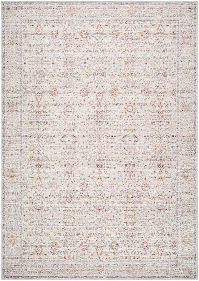 Livabliss Spokane Vintage Traditional Living Room Rug in Beige, Brown and Blue, W: 155 cm, L: 220 cm