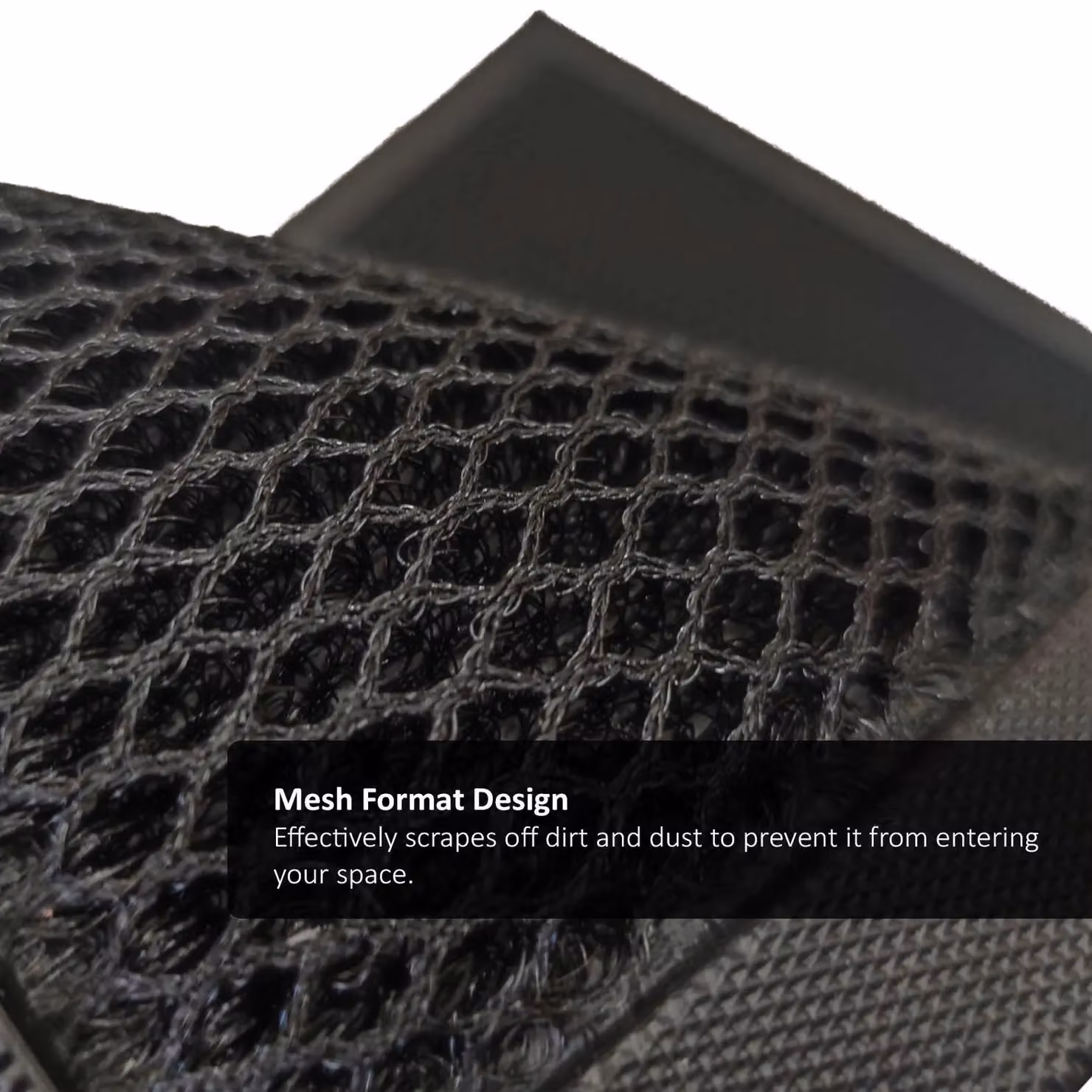 Nicoman Black Mesh Anti-Slip Dirt Trapping Entrance Doormat, W: 60 cm, D: 40 cm – 3