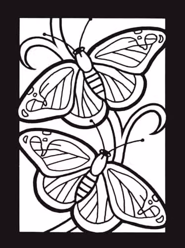 Dover Little Butterflies Stained Glass Colouring Book – 3