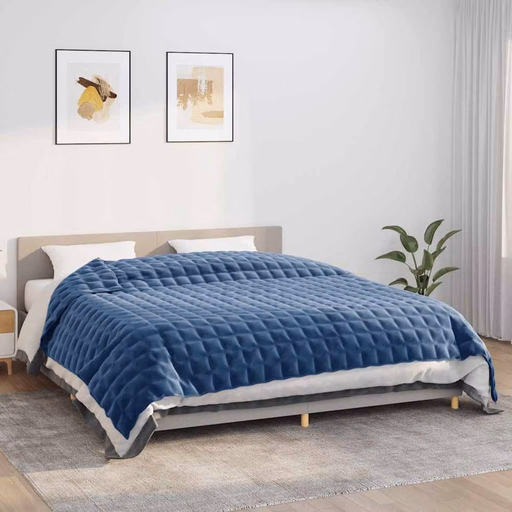Berkfield Home Weighted Blanket in Blue, W: 235 cm, D: 290 cm, 11 kg – 2