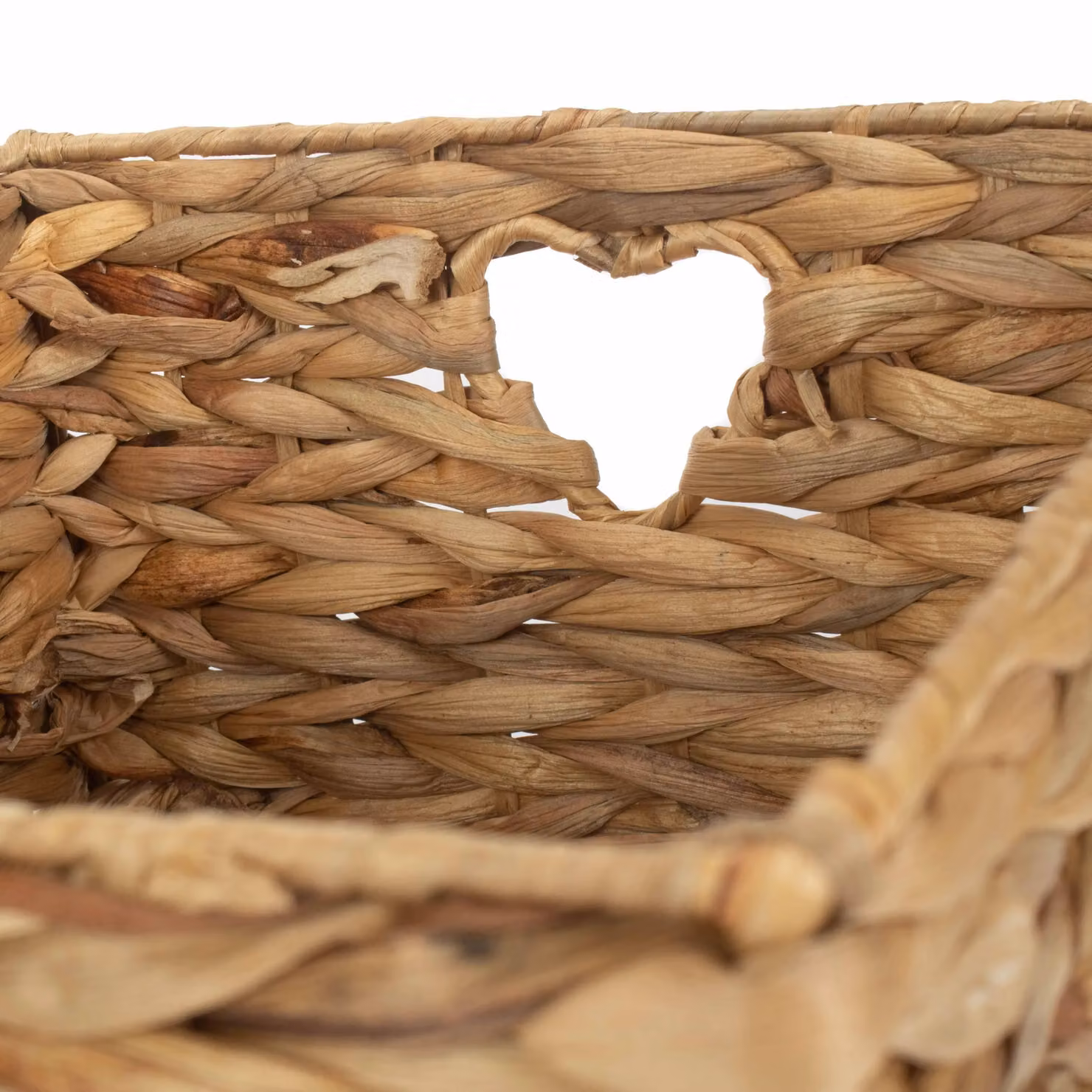 Red Hamper Shallow Water Hyacinth Storage Basket in Brown, 35 cm – 2