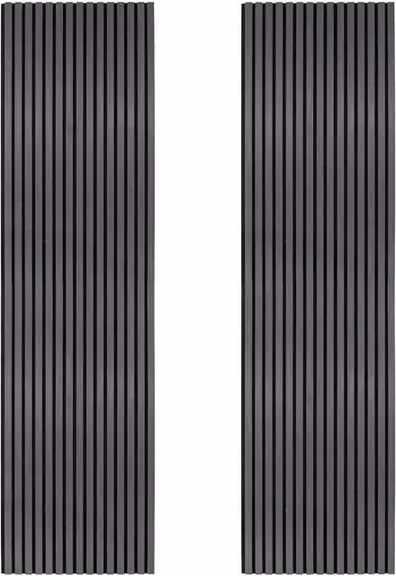 Monstershop Acoustic Slat Wall Panels, 2 Pack, Anthracite Grey MDF Wood Look, H x W x D: 240 x 60 x 1.2 cm