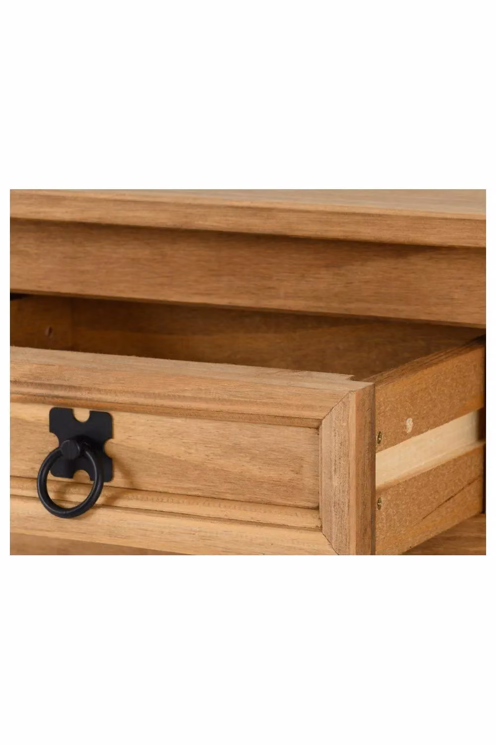 Seconique Corona Rustic Pine 1 Drawer Console Table in Brown – 3